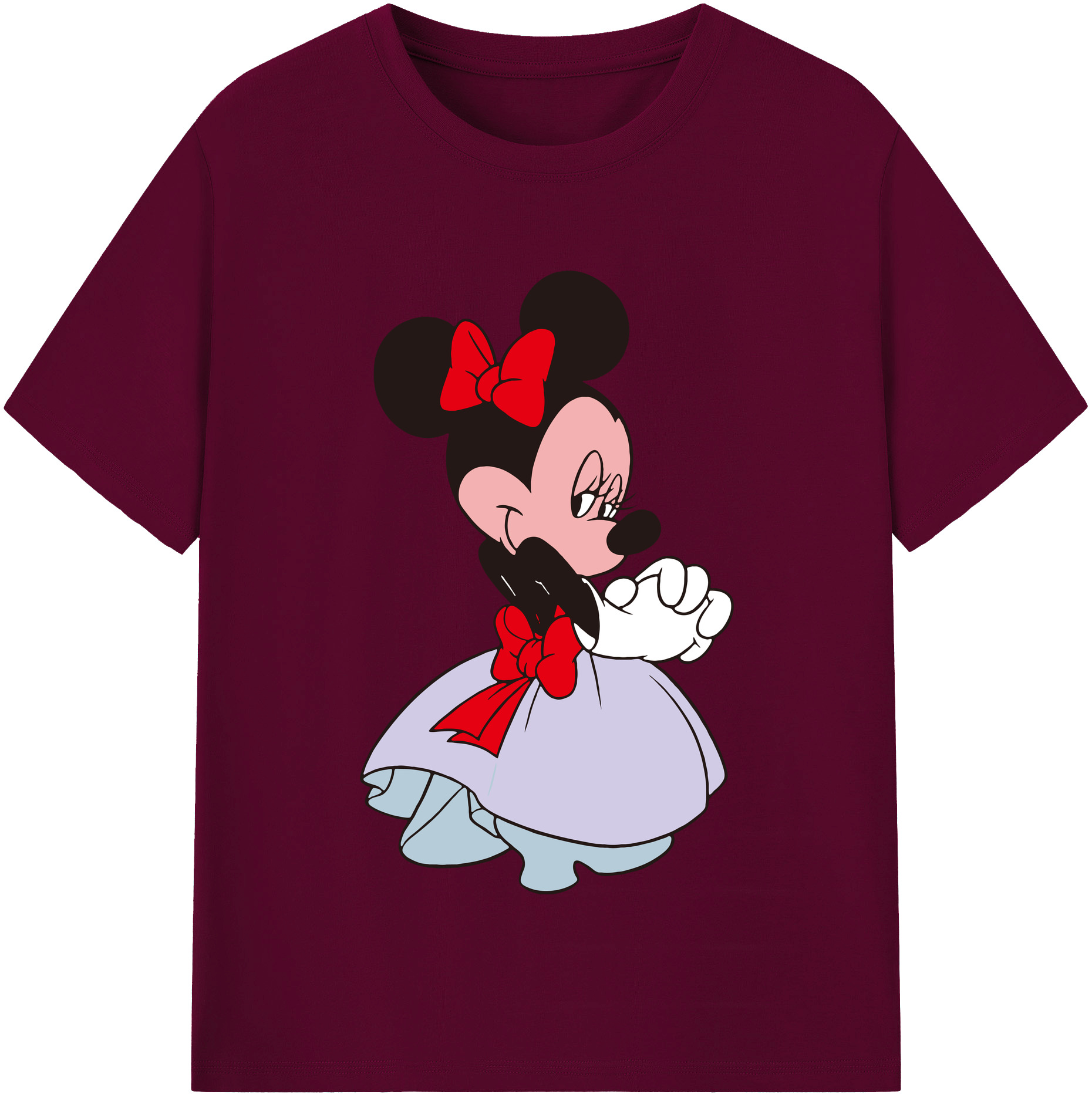 （画像用） ミッキーマウス Mickey Mouse レディースカジュアルプリントTシャツ（綿100％）